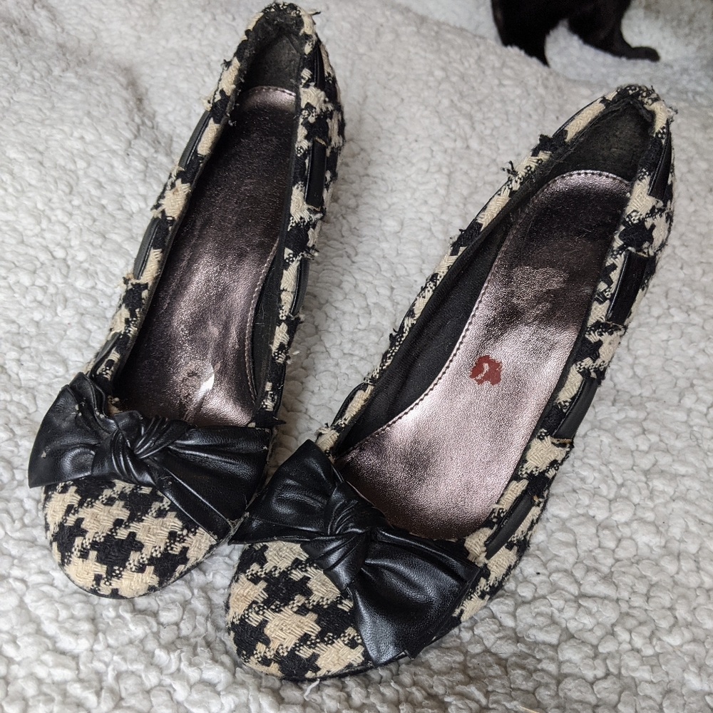 Ninewest Woven Houndstooth Heels